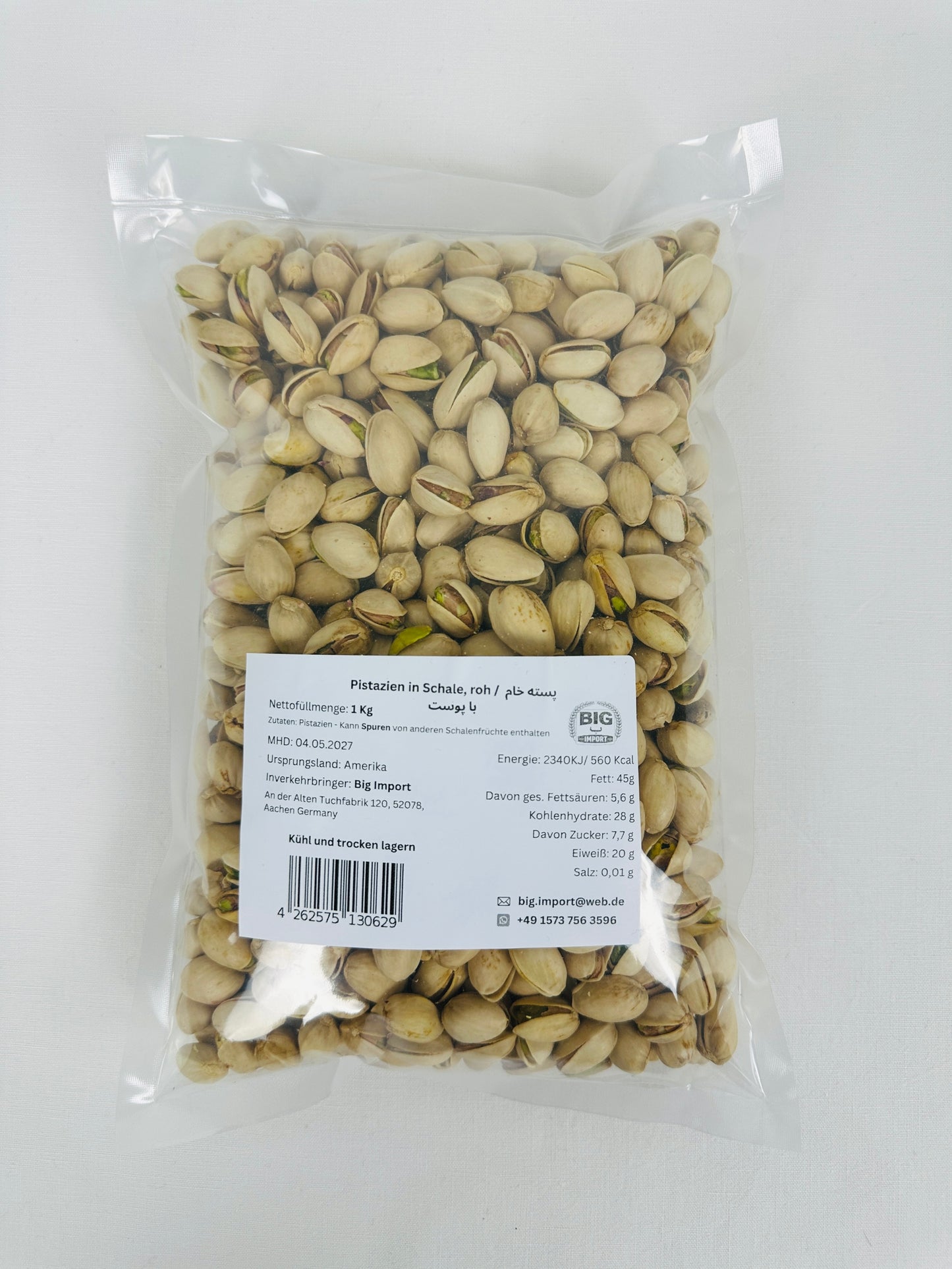 Pistazien in Schale, roh