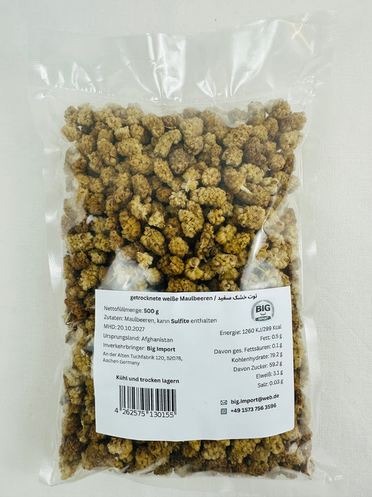 getrocknete weiße Maulbeeren